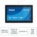 Ordinateur tactile iiyama 15,6 pouces avec Android, NFC/RFID, LED RVB et PoE