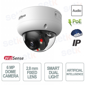 Caméra dôme IP Dahua IPC-HDBW3649E-S-IL 6 MP 2,8 mm avec IA