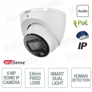 Dahua 6MP IP Camera with 2.8mm Lens, AI Human Detection and Smart Dual Light