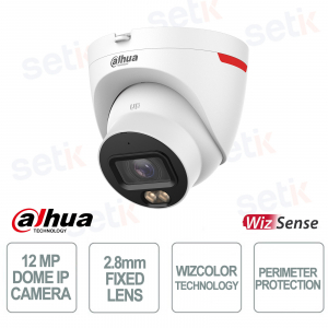 Caméra Dahua IPC-HDW2249T-S-LED-PRO 2 MP avec IA, objectif 2,8 mm et WizColor