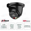 Caméra Dahua IPC-HDW2449TM-S-IL-B 4MP noire avec IA et objectif 2,8 mm