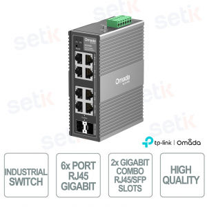 TP-Link Omada IES208G – Switch industriel Gigabit 8 ports géré avec VLAN et Cloud