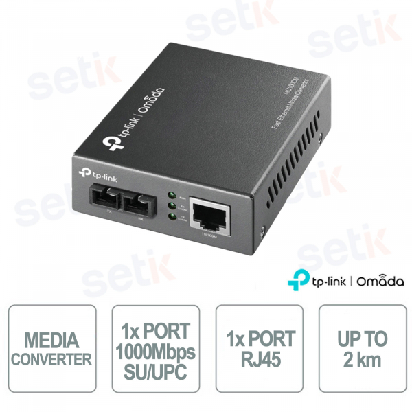 Convertisseur multimédia TP-Link MC100CM : connexion cuivre-fibre 10/100 Mbps jusqu'à 2 km