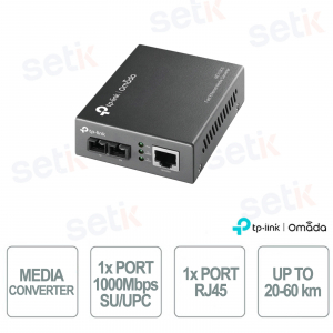 Convertisseur de média TP-Link MC110CS : connexion Ethernet-fibre jusqu'à 20 km