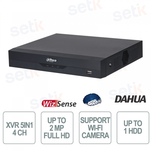 Dahua XVR4104HS-I/T : DVR WizSense AI 4 canaux avec SMD Plus et Wi-Fi