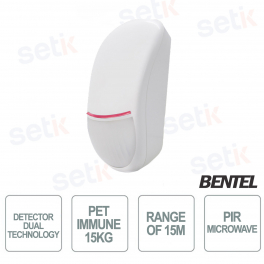 Detector de movimiento con tecnología dual Pir y Microondas - Bentel