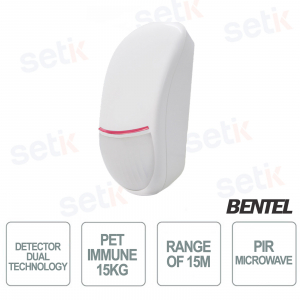 Détecteur de mouvement PIR et micro-ondes à double technologie - Bentel