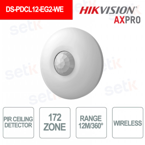 Detector de techo PIR interior Hikvision AxPro - Inalámbrico 868MHz