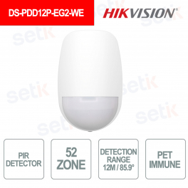 Détecteur de mouvement sans fil Hikvision Tri-X AES Dual-Tech PIR à micro-ondes, alarme professionnelle, 12 m