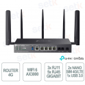TP-Link Omada DR3650v-4G | Gateway DSL WiFi 6 AX3000 con 4G+ Cat6 fino a 300 Mbps