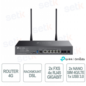 TP-Link DR3220v-4G | Passerelle DSL rackable avec 4G+ Cat6 jusqu'à 300 Mbit/s