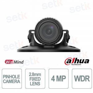 Caméra WizMind Dahua IPC-HUM8441E-L3-S3 4 MP à sténopé 2,8 mm avec objectifs multiples et WDR