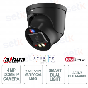 Dahua IPC-HDW3449H-ZAS-PV-B 4MP Black Varifocal Camera with AI, Smart Dual Light and Perimeter Protection
