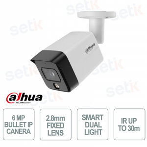 Telecamera IP Dahua IPC-HFW1639TC-A-IL-S6 6MP 2.8mm con AI e Smart Dual Light