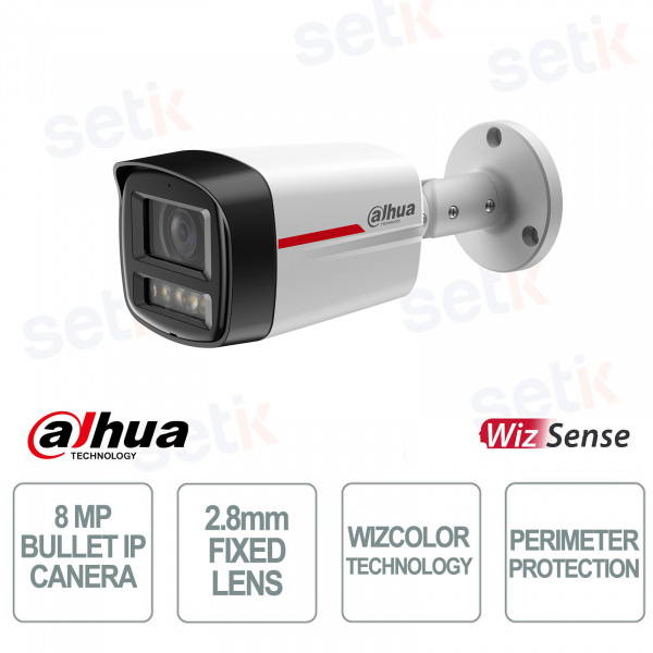 Telecamera Dahua IPC-HFW2849TL-S-LED-PRO 8MP 2.8mm con AI WizColor