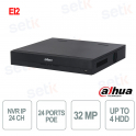 NVR5424-24P-EI2 | 24-Channel 32MP 8K AI NVR with 24 PoE Ports - Dahua