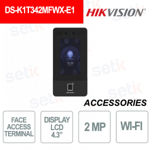 Hikvision DS-K1T342MFWX-E1 | Caméra faciale tactile IA 2 MP 4,3 pouces IP65