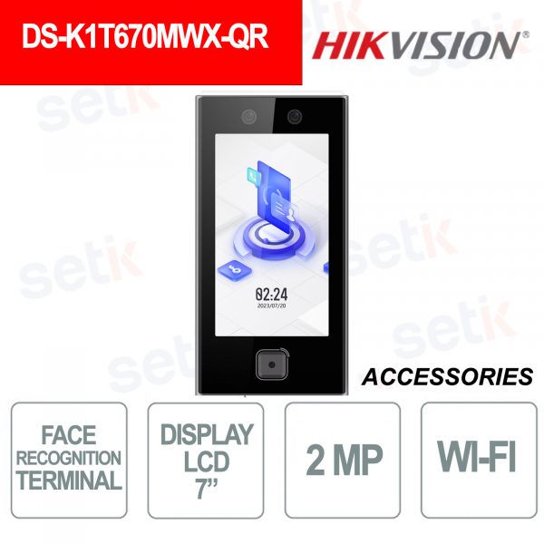 Hikvision DS-K1T670MWX-QR : Terminal de reconnaissance faciale avancé pour un contrôle d'accès sécurisé et rapide