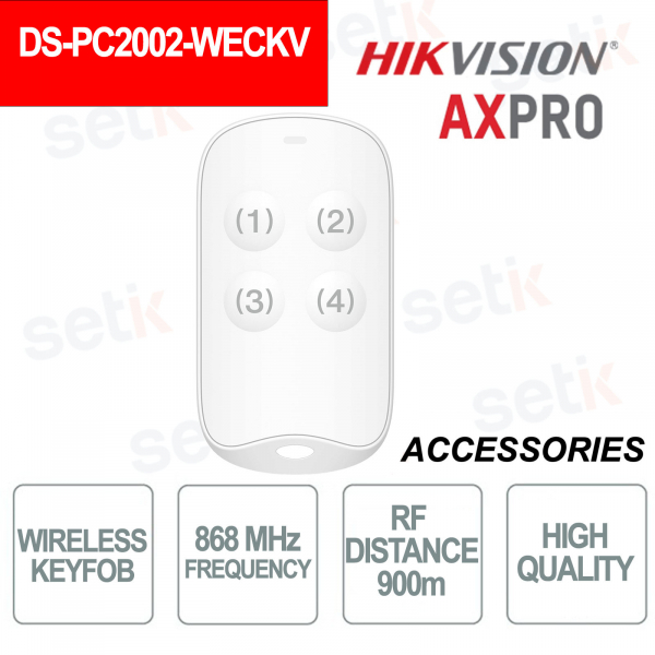 DS-PC2002-WECKV: portachiavi wireless 868 MHz per apertura porte sicura - Hikvision