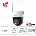 Dahua P5AE-PV-4G 5MP 4mm 4G AI Camera with Pan Tilt and Color Night Vision