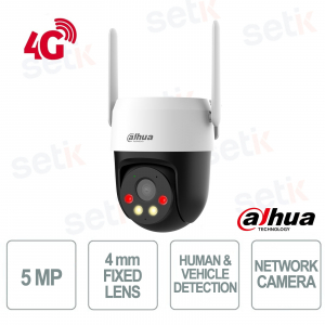 Dahua P5AE-PV-4G 5MP 4mm 4G AI Camera with Pan Tilt and Color Night Vision