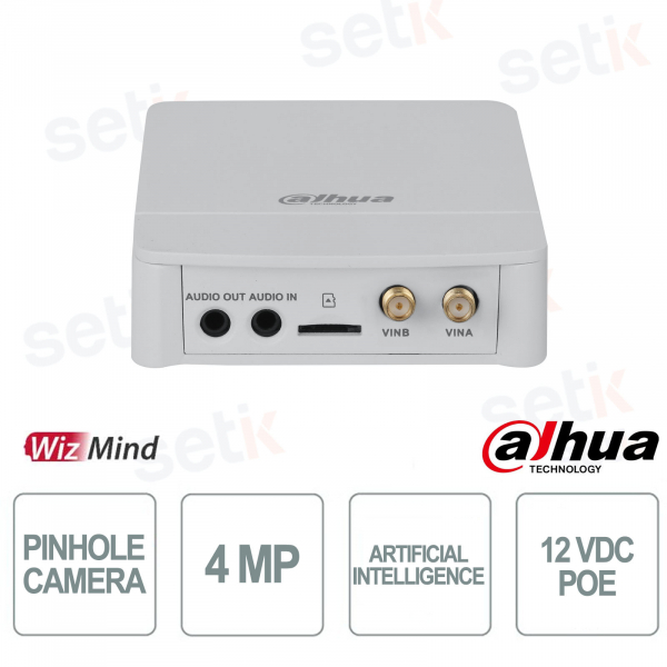 copy of Caméra WizMind sténopé Dahua IPC-HUM8441E-E1 4 MP avec IA, détection des visages et comptage de personnes