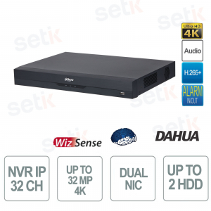 NVR5232-2N-EI2 32 Canali con AI, AcuPick, Face Recognition e Dual NIC - Dahua