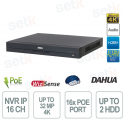 NVR5216-16P-EI2 16 PoE Channels with AI, AcuPick, Face Recognition and ANPR - Dahua
