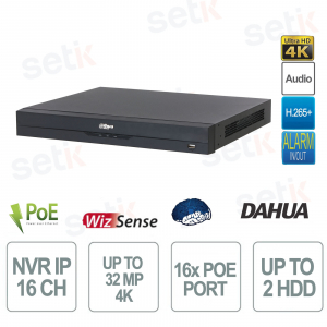 NVR5216-16P-EI2 16 PoE Channels with AI, AcuPick, Face Recognition and ANPR - Dahua