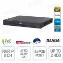 NVR5208-8P-EI2 8 Canali 8 PoE con AI, AcuPick, Face Recognition e ANPR - Dahua