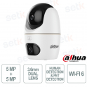 Caméra Dahua IPC-HPT1539DD-STW-5E2 5MP à double objectif AI avec objectif 3,6 mm