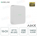 Ajax NVR HAC 16 Canali Bianco con Porta HDMI | Registratore Video di Rete Full HD