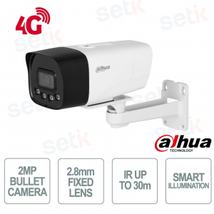 Telecamera Dahua IPC-HFW1239DT-4G-ST-IL 2MP Full HD con Ottica 2.8mm e 4G