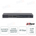 Commutateur cloud Dahua CS4220-16GT Gigabit 20 ports pour réseaux d'entreprise