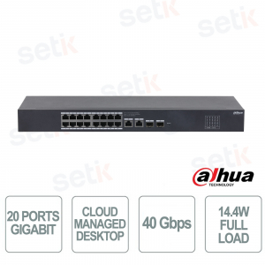 Commutateur cloud Dahua CS4220-16GT Gigabit 20 ports pour réseaux d'entreprise