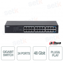 Commutateur Gigabit 24 ports Dahua S3024-24GT – Performances réseau rapides et sécurisées