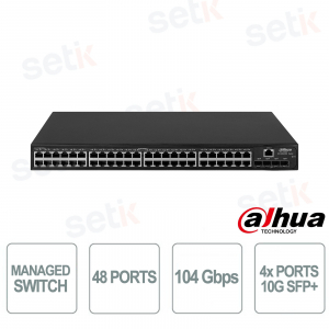 Commutateur Dahua AS5600-48GF4XF-V2 | 52 ports L3 avec liaison montante 10G et performances professionnelles