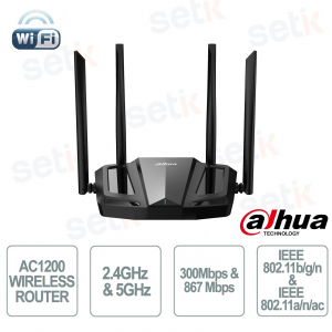 Router Wi-Fi Dahua AC12 AC1200: velocità 1,2 Gbps, copertura estesa e controllo intelligente
