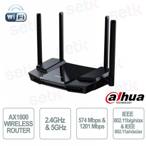 Routeur Wi-Fi 6 Dahua AX18 AX1800 : vitesse de 1,8 Gbit/s et sécurité WPA3