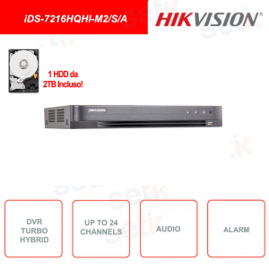 DVR Digital Video Recorder Turbo Hybrid - 5in1 - 16 channels - 6MP - Audio - Alarm - HDD included