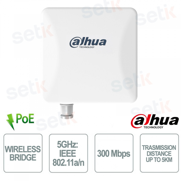 PFWB5-10n – Pont sans fil extérieur 5G 5 km avec technologies TDMA et MU-MIMO - Dahua