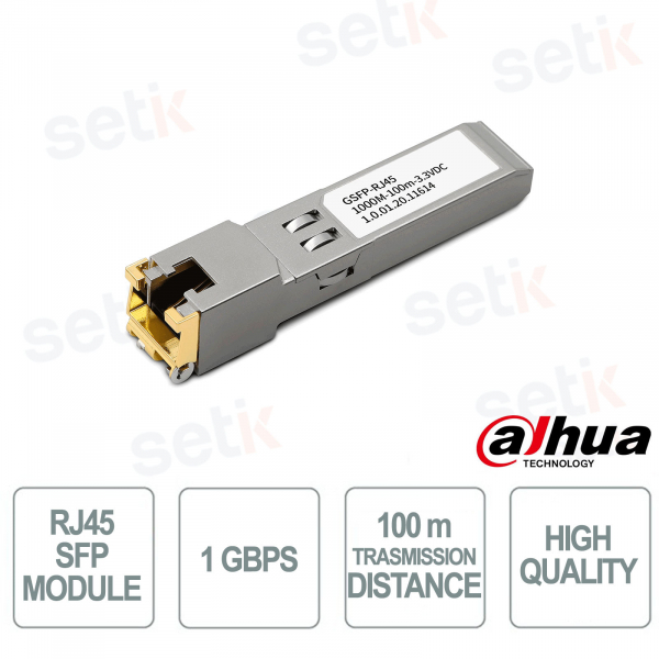 GSFP-RJ45 – SFP RJ45 1 Gbps Industrial Plug and Play Module - Dahua