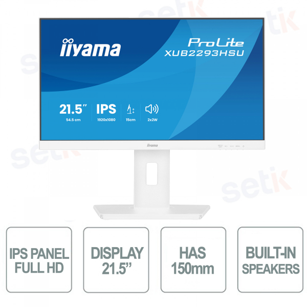 iiyama ProLite XUB2293HSU-W7 Monitor – Full HD 100Hz IPS with Ultra-Narrow Bezel and Adjustable Stand