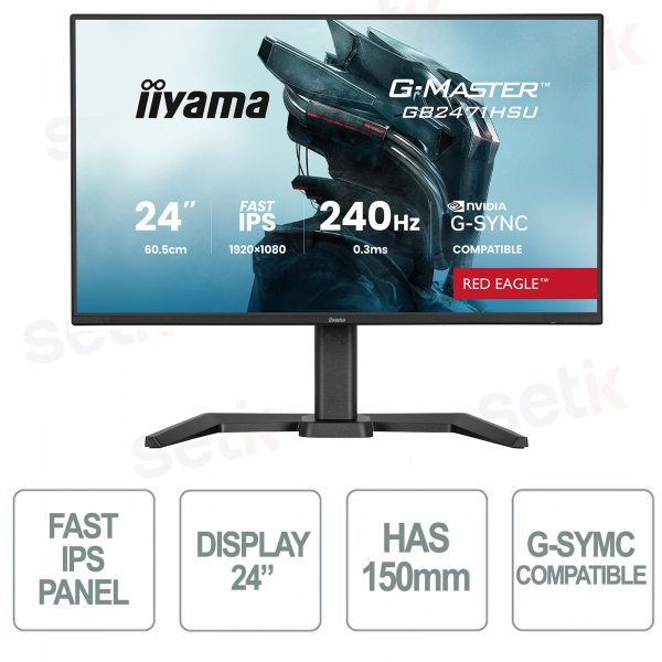 Iiyama G-Master GB2471HSU-B1 240Hz Gaming Monitor: Extreme Performance with Fast IPS Panel and G-SYNC