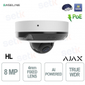 Ajax DomeCam Mini HL 8MP 4mm White with AI – Smart IP Camera