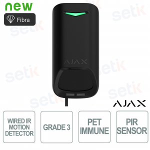 Ajax Superior MotionProtect Plus G3 Fiber Black – Wired PIR and Microwave Motion Sensor with Advanced Anti-Masking