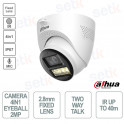 HAC-HDW1200TQ-IL-T: Telecamera 2MP Smart Dual Light Full HD con Audio Bidirezionale - Dahua