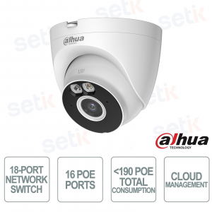 Caméra intelligente à double éclairage 5 MP Wi-Fi 2,8 mm IPC-HDW1539DA-SW-PV - Dahua