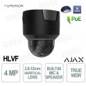 Ajax Superior DomeCam HLVF 4MP Ajax HLVF Nera – Sicurezza AI con IR e P-Iris
