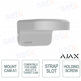 Support de fixation sécurisé Ajax MountCam A1 blanc pour vidéosurveillance